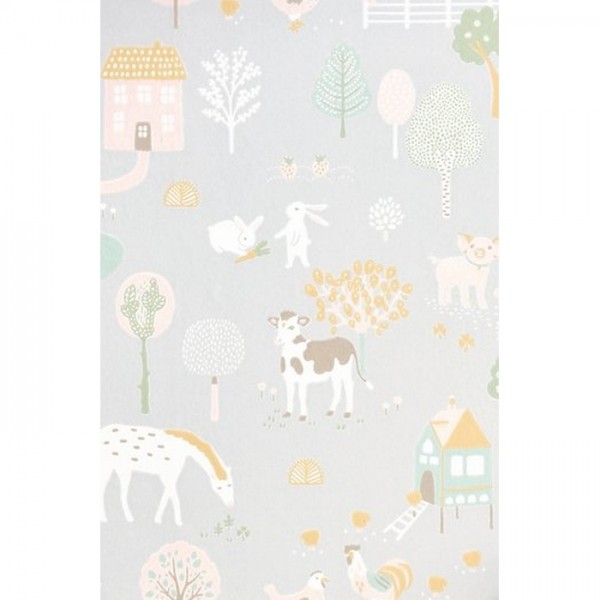 Papel Pintado My Farm Soft Grey 127-01 - MAJVILLAN Papel Pintado My Farm Soft Grey 127-01 - MAJVILLAN