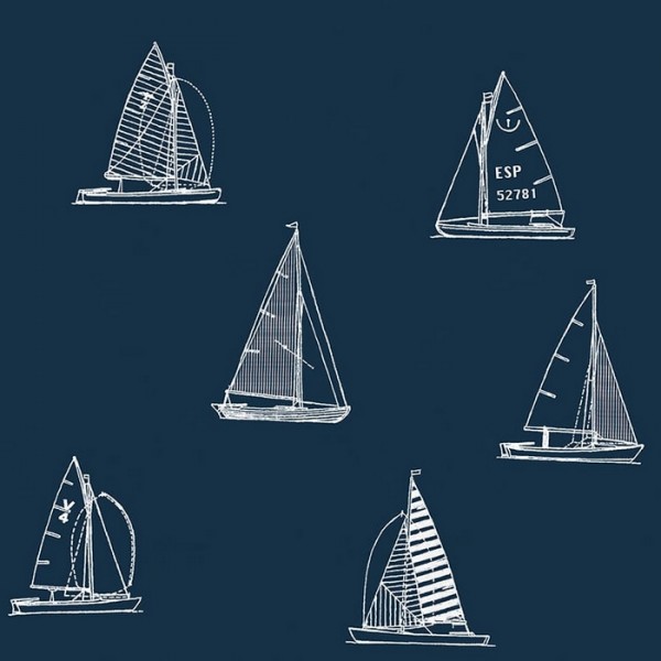 Carta da Parati Eslora Full Navy 8500024 - COORDONNE Carta da Parati Eslora Full Navy 8500024 - COORDONNE