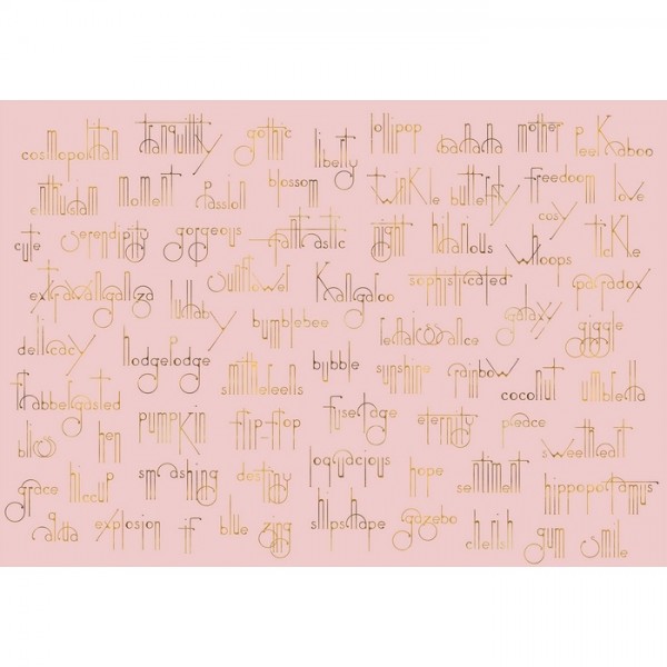 Papel Pintado Mural Beautiful Words - Flamingo 8000039 - COORDONNE Papel Pintado Mural Beautiful Words - Flamingo 8000039 - COORDONNE