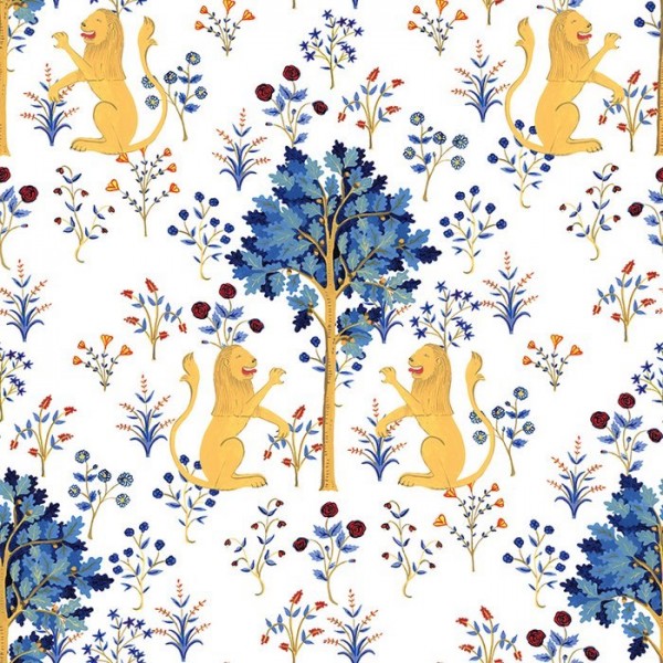 Wallpaper Medieval Tapestry Pure White 8000012 - COORDONNE Wallpaper Medieval Tapestry Pure White 8000012 - COORDONNE
