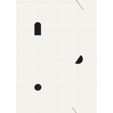 Papel Pintado Shape Study - Deep Navy 8000011 - COORDONNE