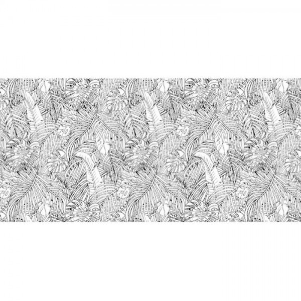 Papel de parede JUNGLE ISLAND BLACK AND WHITE DOM142-1 - LES DOMINOTIERS Papel de parede JUNGLE ISLAND BLACK AND WHITE DOM142-1 - LES DOMINOTIERS