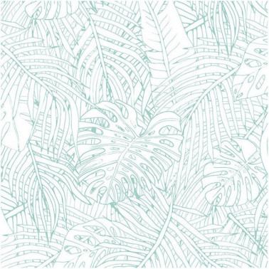 Tapete JUNGLE ISLAND GREEN DOM142-2 - LES DOMINOTIERS