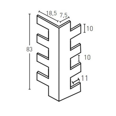 PIZARRA PR24-E ANTRACITA (ANGULO )
