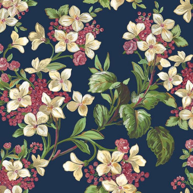 Papel Pintado Flowery Navy 8800042 - COORDONNE