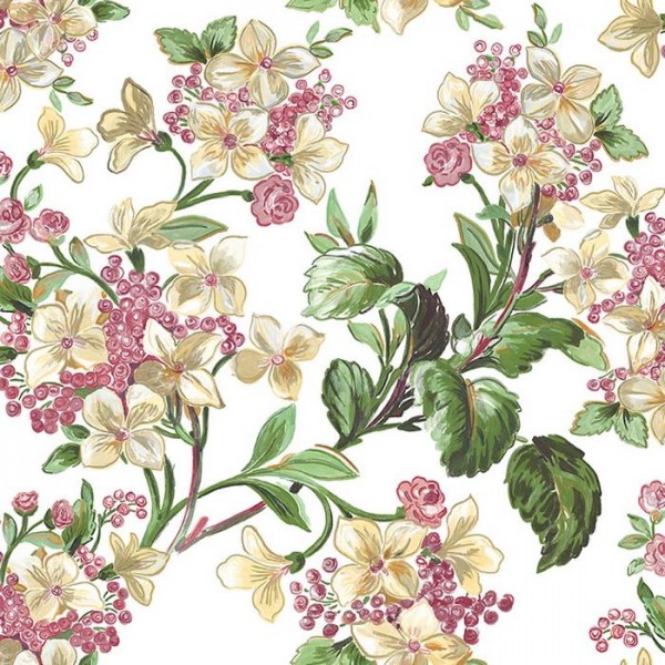 Papel de parede Flowery White 8800040 - COORDONNE Papel de parede Flowery White 8800040 - COORDONNE