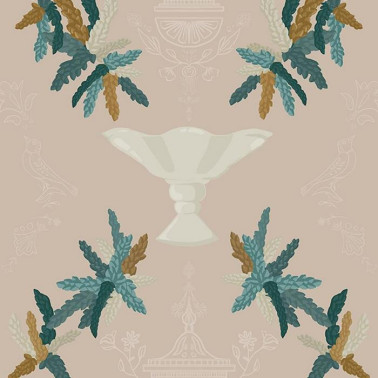 Papel Pintado Neo rococo Beige 8800063 - COORDONNE