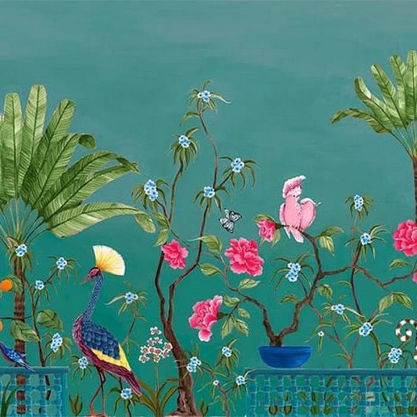 Papel Pintado Mural Neo Tea Garden Green 8800132 - COORDONNE Papel Pintado Mural Neo Tea Garden Green 8800132 - COORDONNE