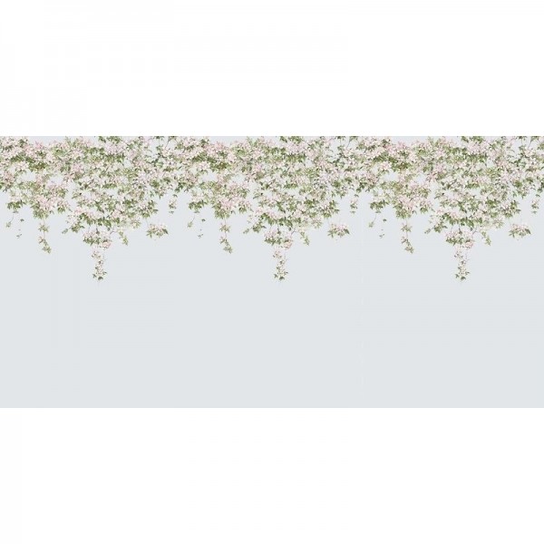 Papel de parede Classic Clematis Mural Wallpaper Dusty Blue - SIAN ZENG