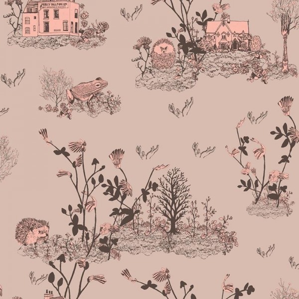 Wallpaper Classic Woodlands Brown-Pink - SIAN ZENG