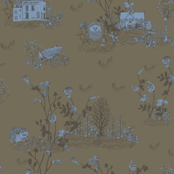 Carta da Parati Classic Woodlands Khaki Blue - SIAN ZENG