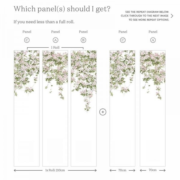 Wallpaper Classic Clematis Mural Wallpaper White - SIAN ZENG