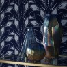 Wallpaper Astoria Midnight Flock 1907-139-01 - 1838 WALLCOVERINGS