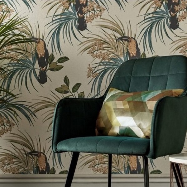 Tapete Le Toucan Emerald 1907-135-03 - 1838 WALLCOVERINGS