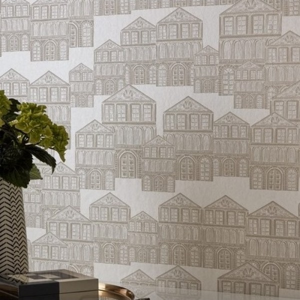 Papier peint Maison Ivory 1907-137-01 - 1838 WALLCOVERINGS