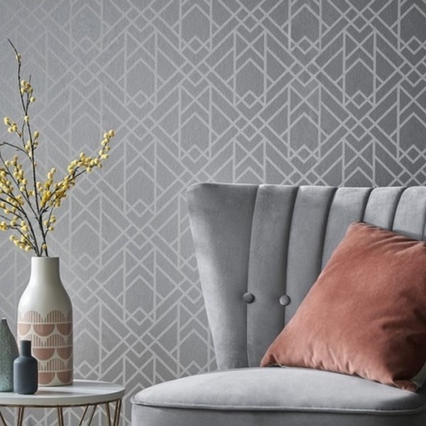 Papier peint Metro Soft Grey 1907-140-05 - 1838 WALLCOVERINGS