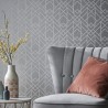 Papier peint Metro Soft Grey 1907-140-05 - 1838 WALLCOVERINGS