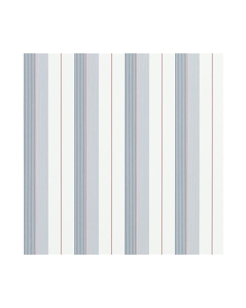 Papel de parede PRL020-06 AIDEN STRIPE - NAVY RED WHITE - Ralph Lauren Home Papel de parede PRL020-06 AIDEN STRIPE - NAVY RED WHITE - Ralph Lauren Home