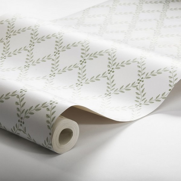 Papel de parede Trellis Leaves 7671 - BORAS TAPETER