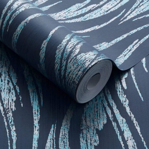Wallpaper Ripple Blue Dusk 2008-146-03 - 1838 WALLCOVERINGS
