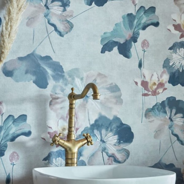 Tapete Water Lilies Blue 2008-143-03 - 1838 WALLCOVERINGS