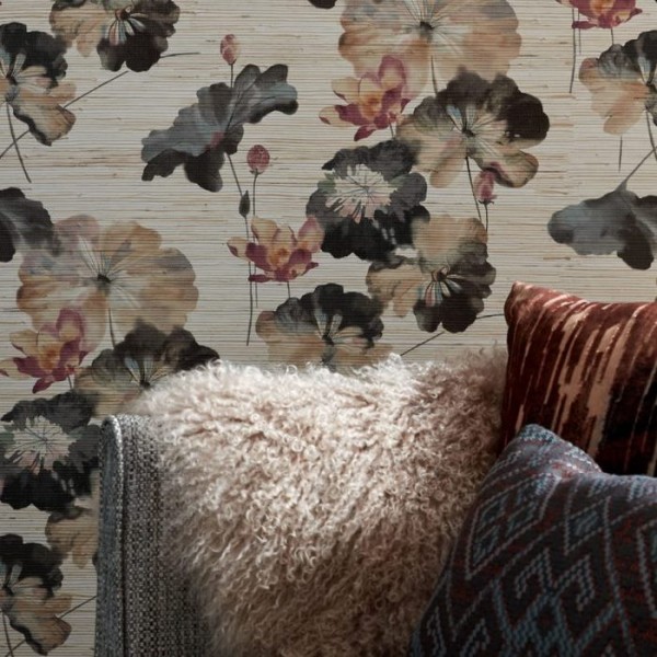 Wallpaper Water Lilies Bracken 2008-143-01 - 1838 WALLCOVERINGS