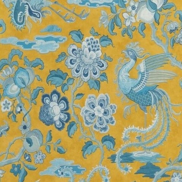 Papier peint Chifu Ochre Blue BW450874 - GP & JBAKER Papier peint Chifu Ochre Blue BW450874 - GP & JBAKER