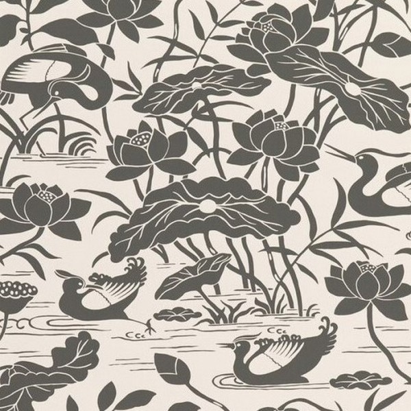 Tapete Heron & Lotus Flower B&N BW450891 - GP & JBAKER Tapete Heron & Lotus Flower B&N BW450891 - GP & JBAKER