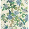 Papel de parede Hydrangea Bird Emerald Blue BW450911 - GP & JBAKER