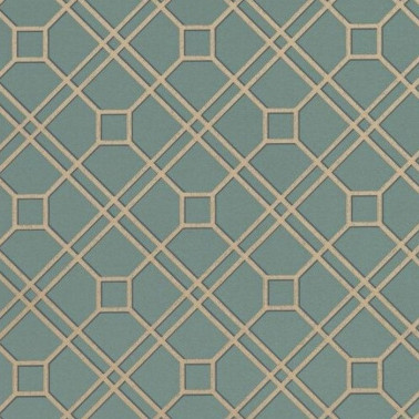 Papel de parede Langdale Trellis Teal Bronze BW4507112 - GP & JBAKER