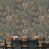 Papier peint Hydrangea Bird Emerald Blue BW450911 - GP & JBAKER