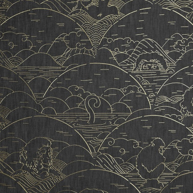 Papel Pintado Indigo Macaque MO3001 - Arte
