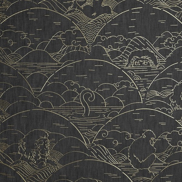 Wallpaper Indigo Macaque MO3001 - Arte Wallpaper Indigo Macaque MO3001 - Arte
