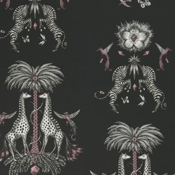 Papier peint Creature Charcoal W0114-01 - CLARKE & CLARKE Papier peint Creature Charcoal W0114-01 - CLARKE & CLARKE