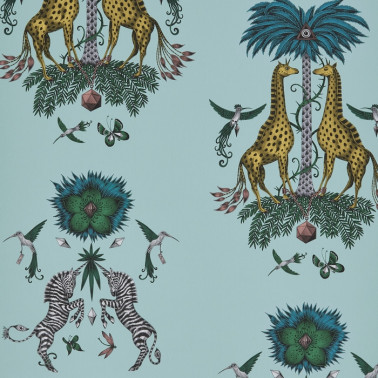 Papier peint Creature Turquoise W0114-04 - CLARKE & CLARKE
