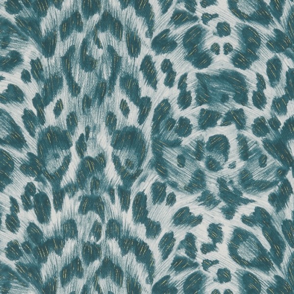 Papier peint Felis Teal-Lime W0115-10 - CLARKE & CLARKE Papier peint Felis Teal-Lime W0115-10 - CLARKE & CLARKE