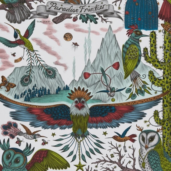 Papier peint Frontier Green W0116-03 - CLARKE & CLARKE Papier peint Frontier Green W0116-03 - CLARKE & CLARKE