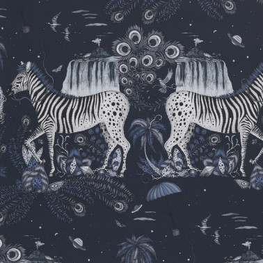 Papel Pintado Lost World Navy W0117-03 - CLARKE & CLARKE
