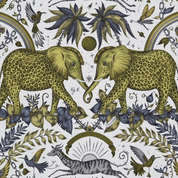 Papel de parede Zambezi Gold W0121-02 - CLARKE & CLARKE Papel de parede Zambezi Gold W0121-02 - CLARKE & CLARKE