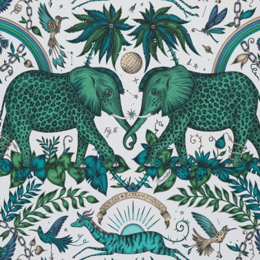 Papel de parede Zambezi Green W0121-03 - CLARKE & CLARKE