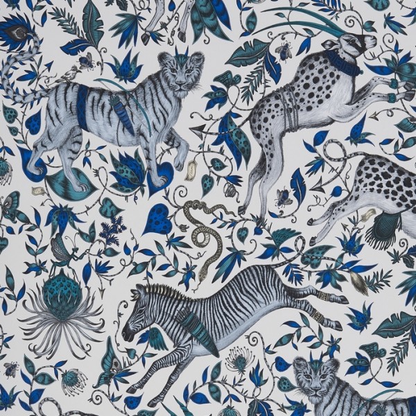 Wallpaper Protea Blue W0119-01 - CLARKE & CLARKE Wallpaper Protea Blue W0119-01 - CLARKE & CLARKE