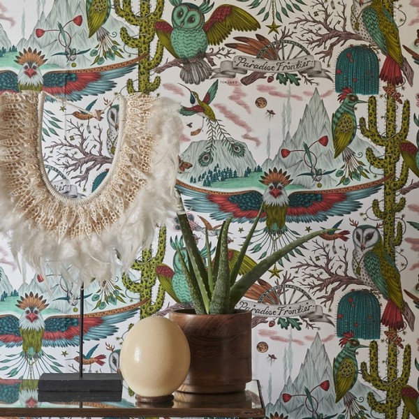 Papier peint Frontier Green W0116-03 - CLARKE & CLARKE