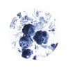 Papel de parede SC-001 Círculo Royal Blue Flores