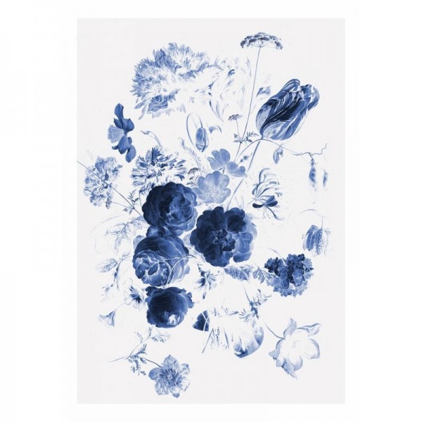 Papier peint WP-207 Wall Mural Royal Blue Flowers 1 - KEK AMSTERDAM