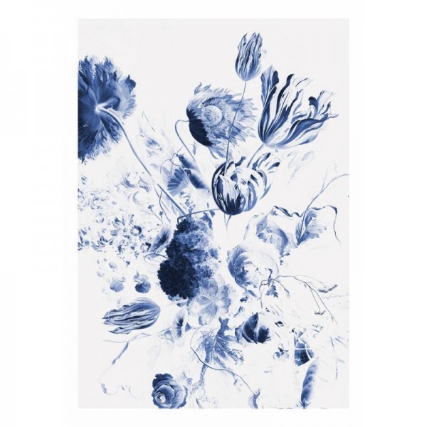 Tapete WP-208 Wall Mural Royal Blue Flowers 2 - KEK AMSTERDAM