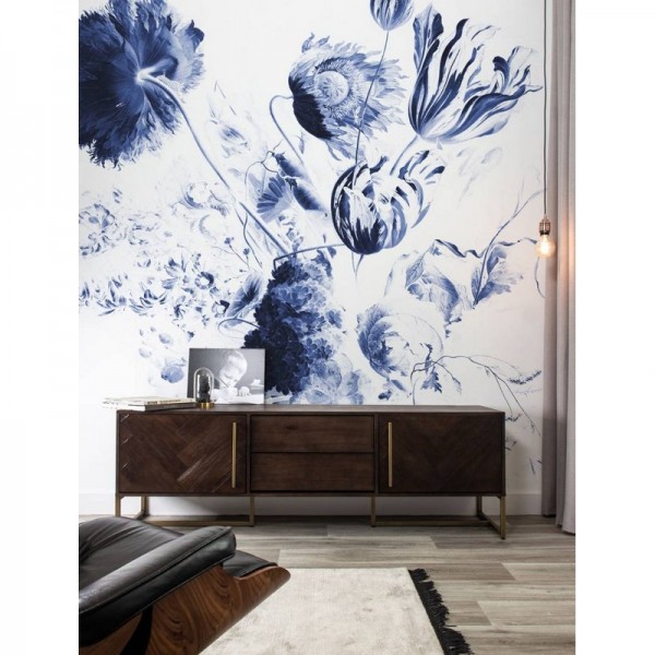 Tapete WP-208 Wall Mural Royal Blue Flowers 2 - KEK AMSTERDAM
