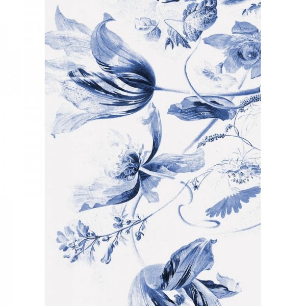 Tapete WP-209 Wall Mural Royal Blue Flowers 3 - KEK AMSTERDAM