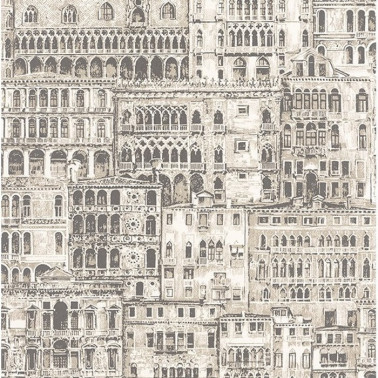 Papel Pintado Edifice Blanc-Noir 86050423 - Casadeco