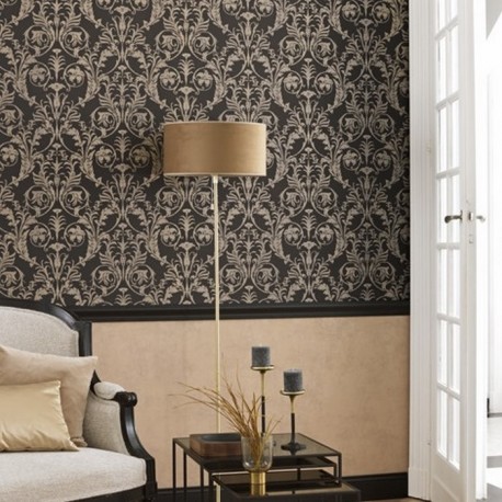 Papier peint Trianon Cuivre-Bleu 86026564 - Casadeco