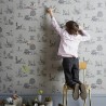 Wallpaper Classic Dino Wallpaper Grey - SIAN ZENG